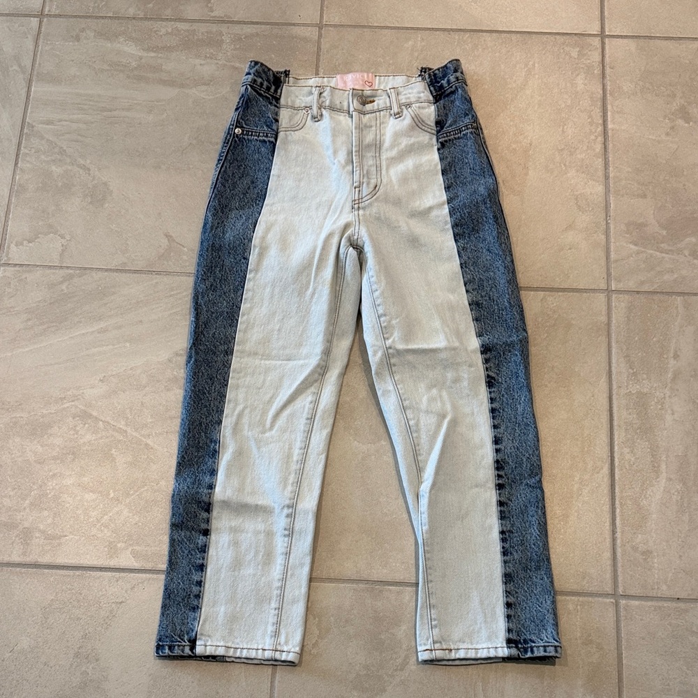 REVICE Light Blue Jeans with Pink Branded Tag